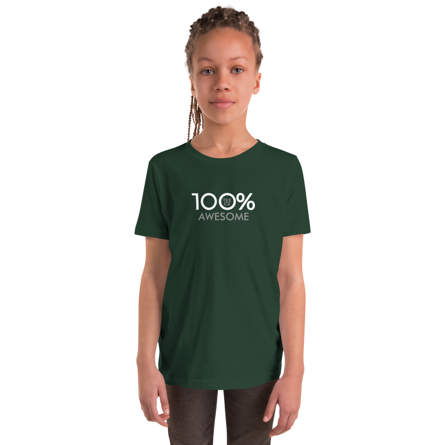 100% AWESOME Youth Short Sleeve Tee