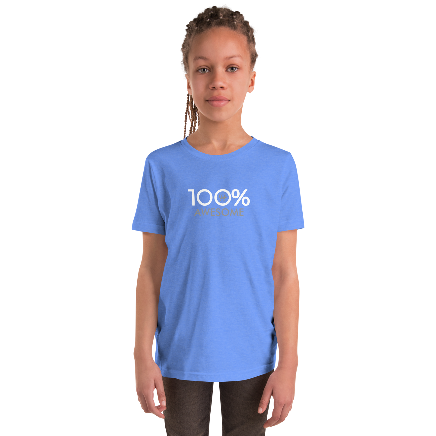 100% AWESOME Youth Short Sleeve Tee