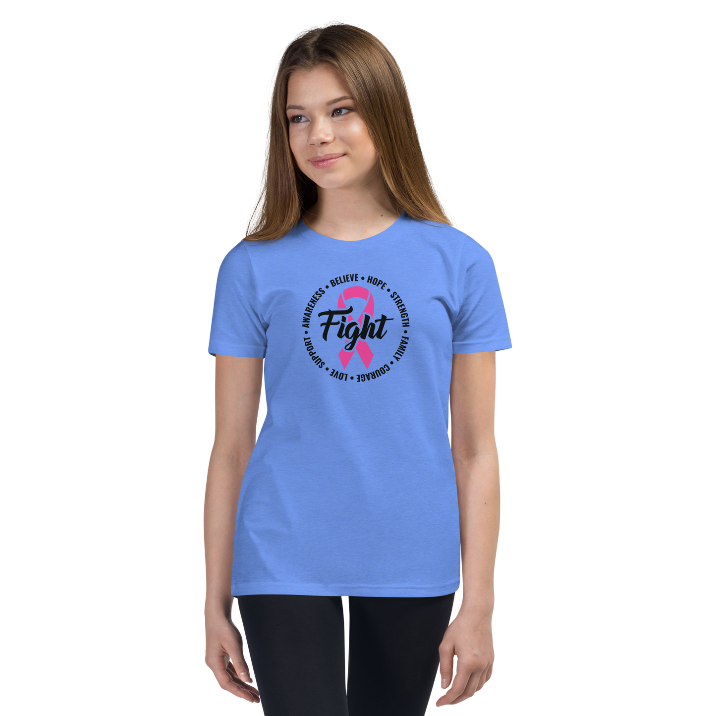 FIGHT Breast Cancer Youth Short Sleeve Tee Shirt