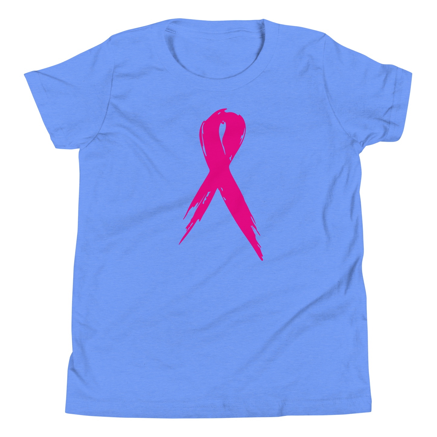 Breast Cancer Awareness Ribbon Youth Short Sleeve Tee Shirt