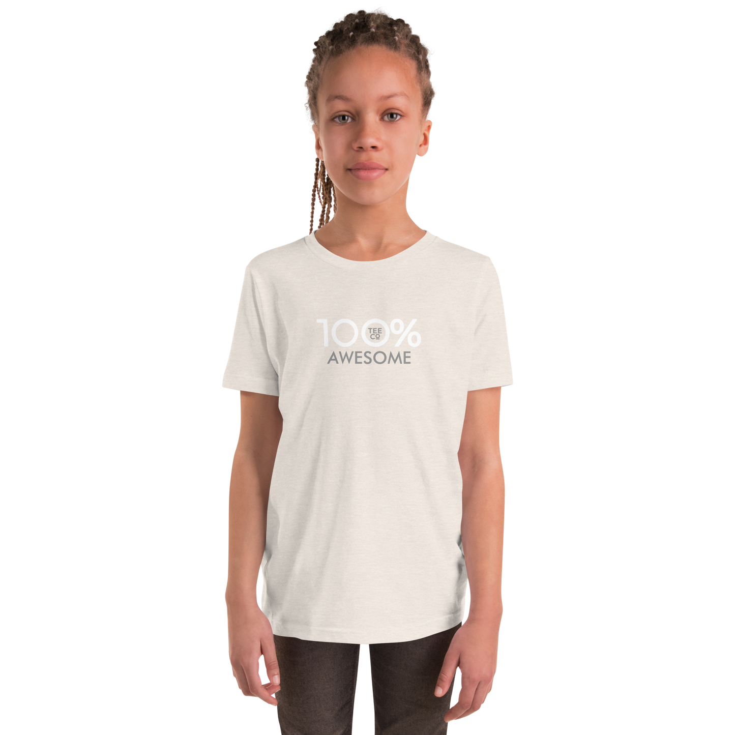 100% AWESOME Youth Short Sleeve Tee