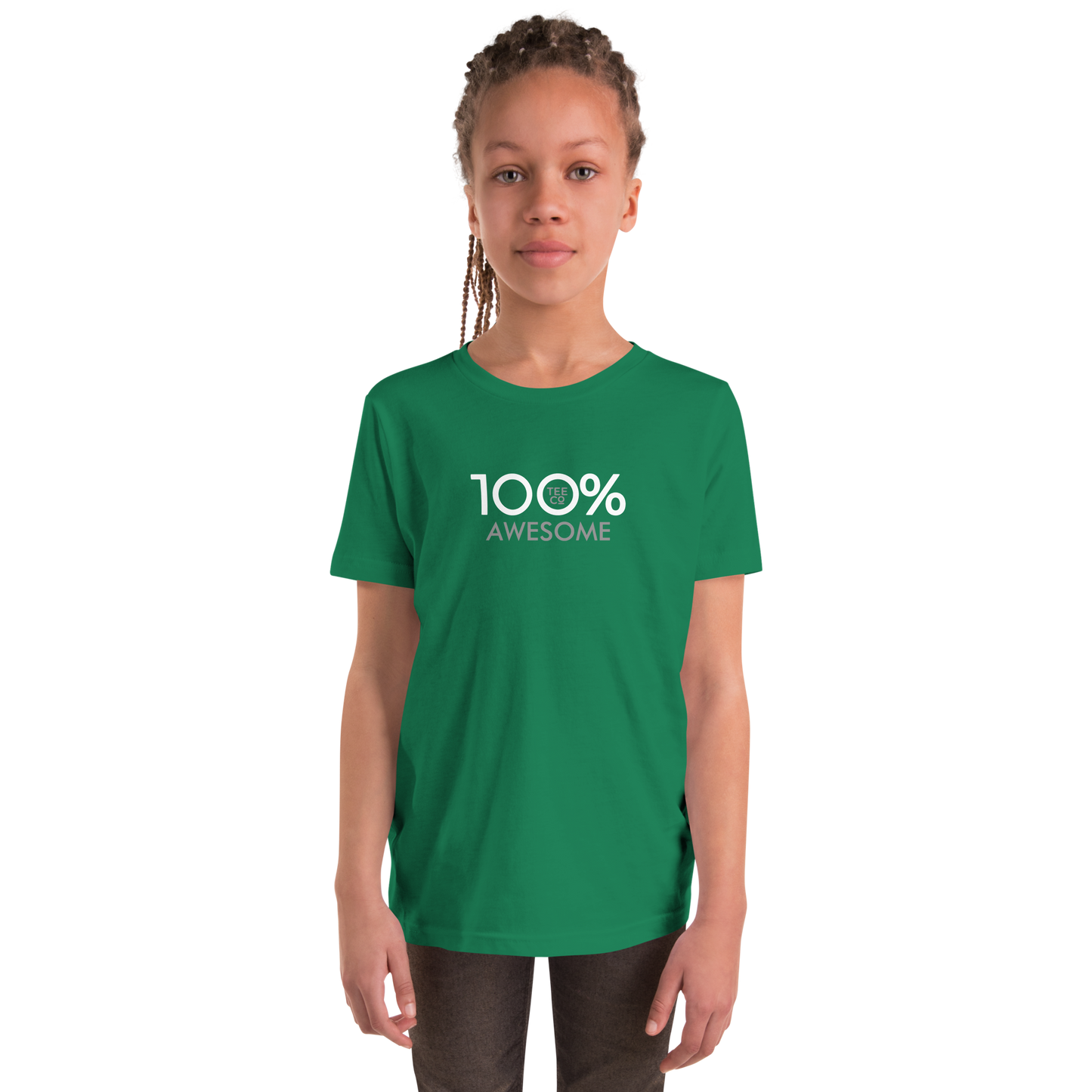 100% AWESOME Youth Short Sleeve Tee