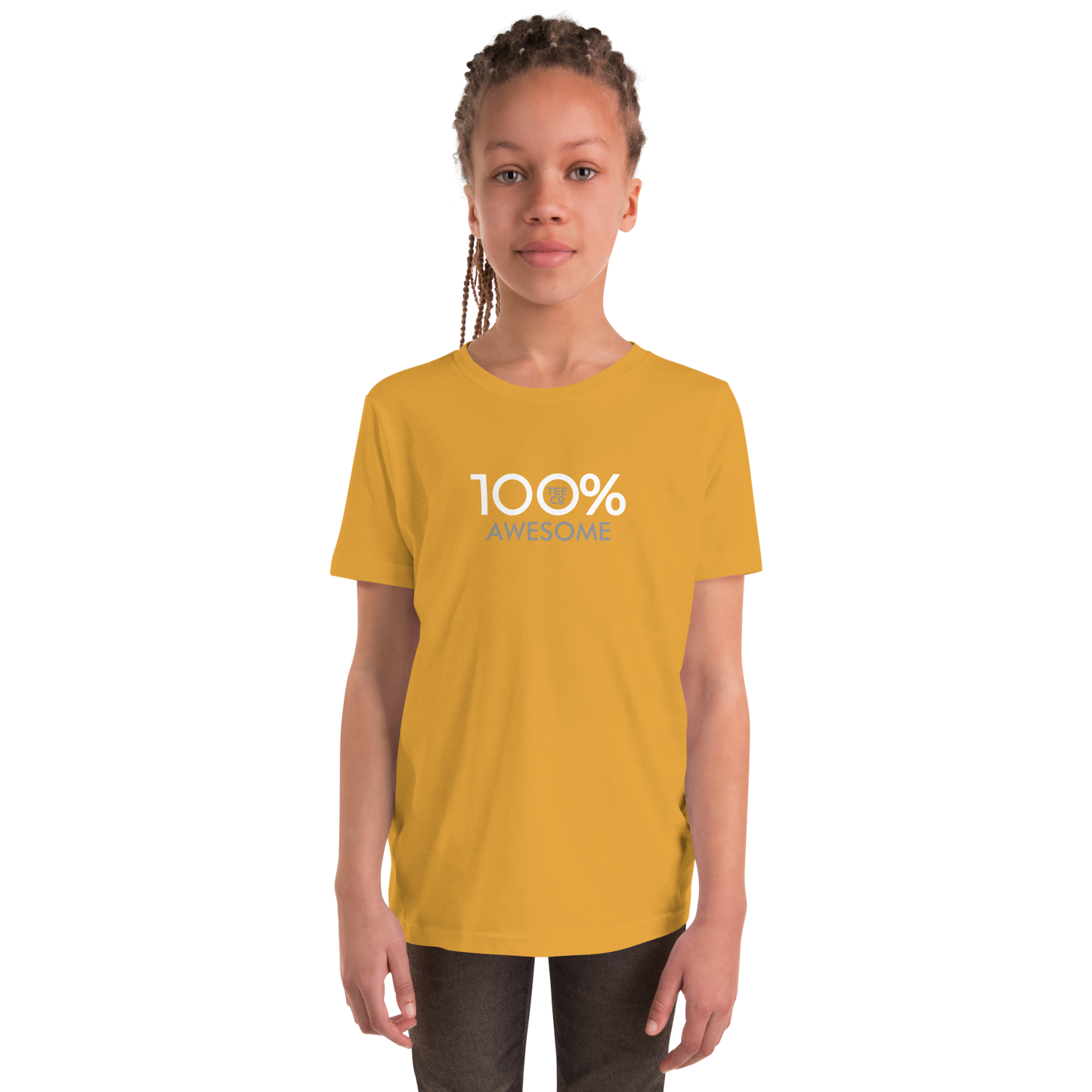 100% AWESOME Youth Short Sleeve Tee