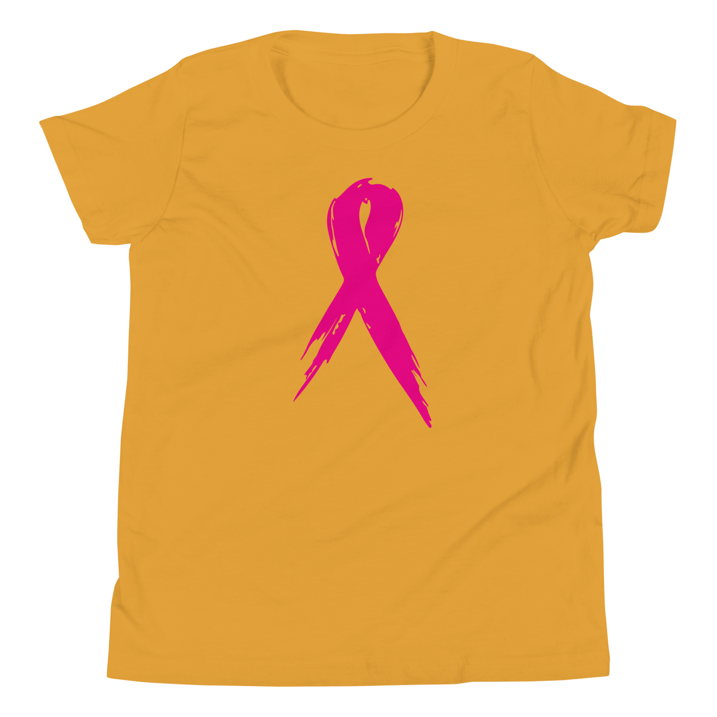 Breast Cancer Awareness Ribbon Youth Short Sleeve Tee Shirt