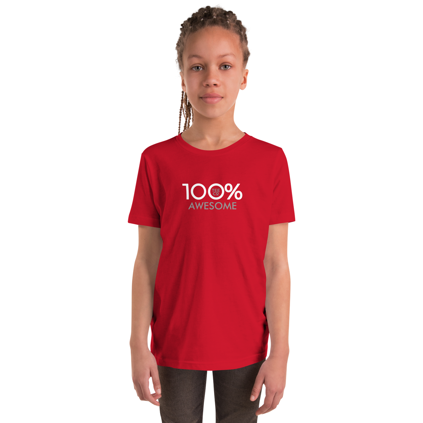 100% AWESOME Youth Short Sleeve Tee