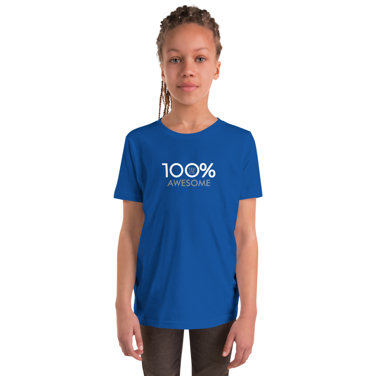 100% AWESOME Youth Short Sleeve Tee
