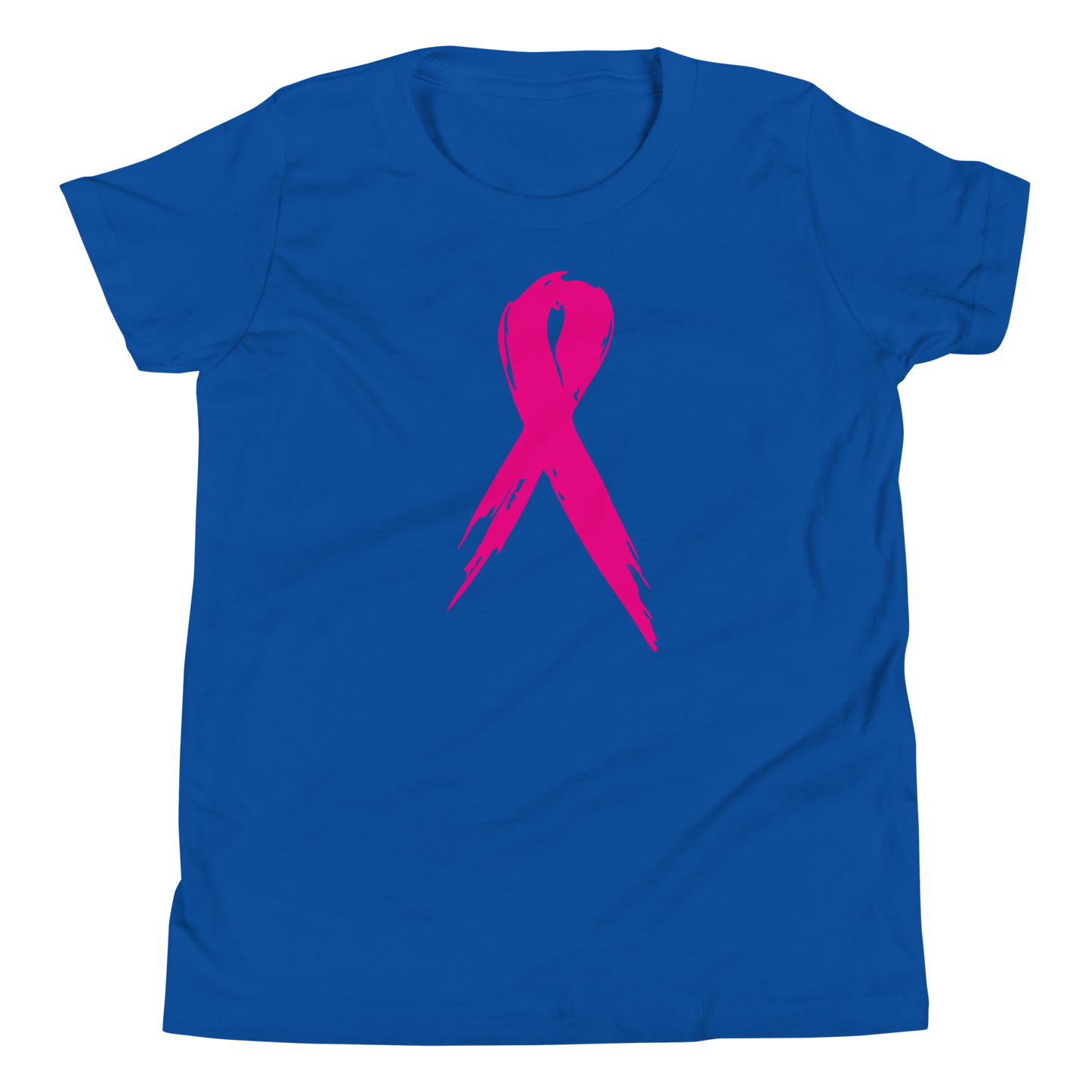 Breast Cancer Awareness Ribbon Youth Short Sleeve Tee Shirt