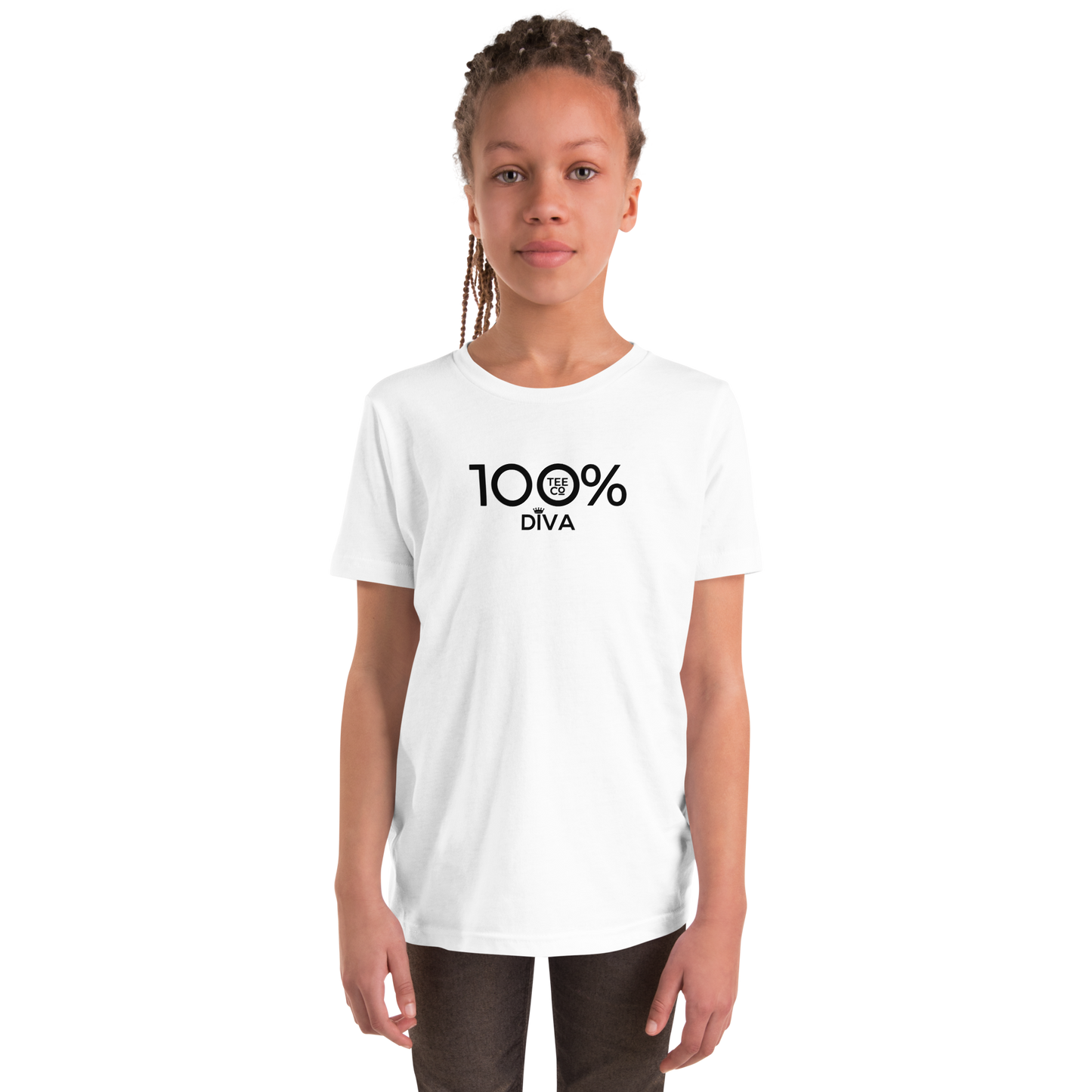 100% DIVA Youth Short Sleeve Tee