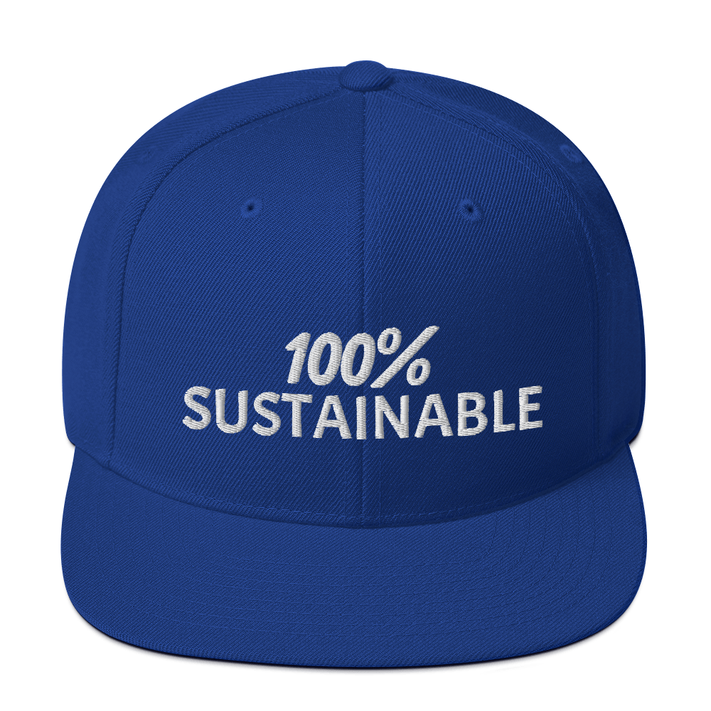 100% SUSTAINABLE Snapback Baseball Hat