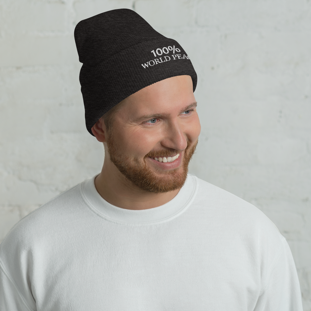 100% WORLD PEACE Cuffed Beanie