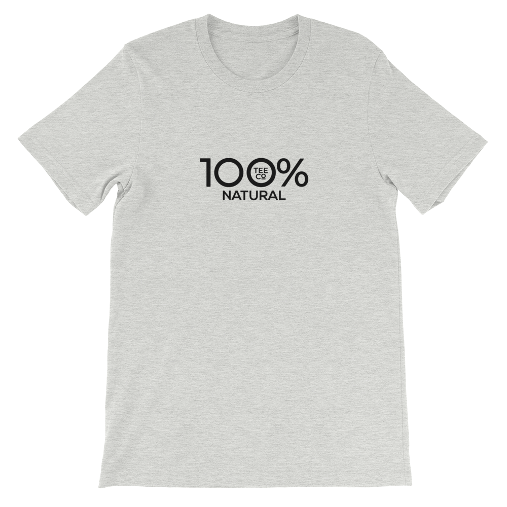 100% NATURAL Short-Sleeve Unisex Tee - 100 Percent Tee Company