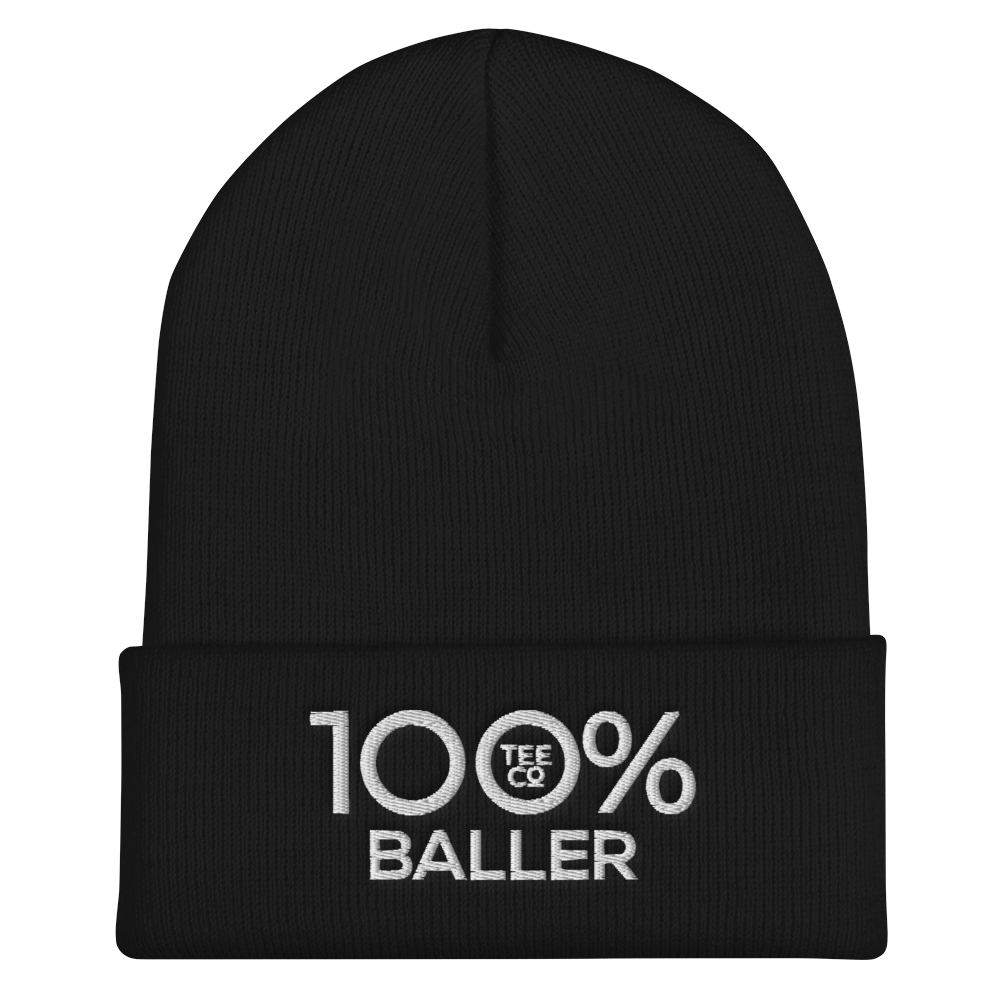 100% BALLER Cuffed Beanie - 100 Percent Tee Company