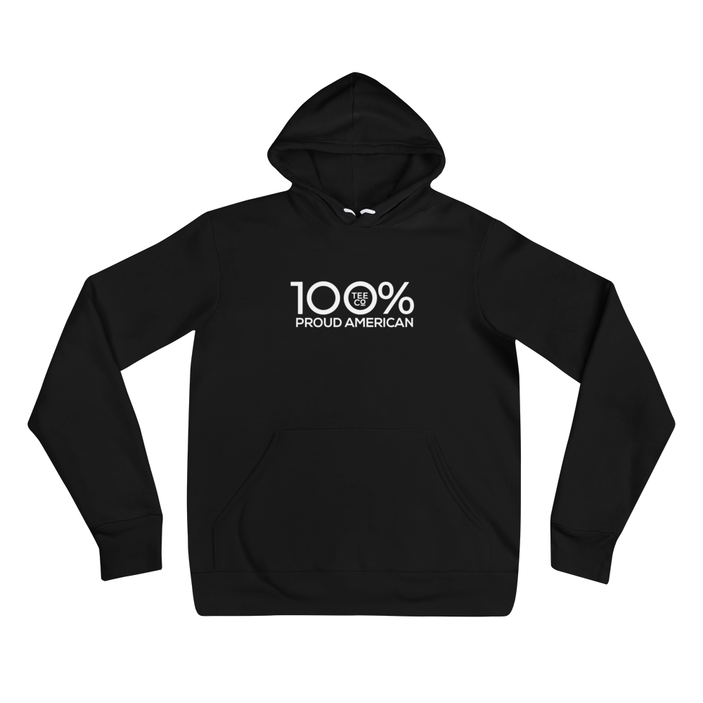 100% PROUD AMERICAN Unisex Hoodie - 100 Percent Tee Company