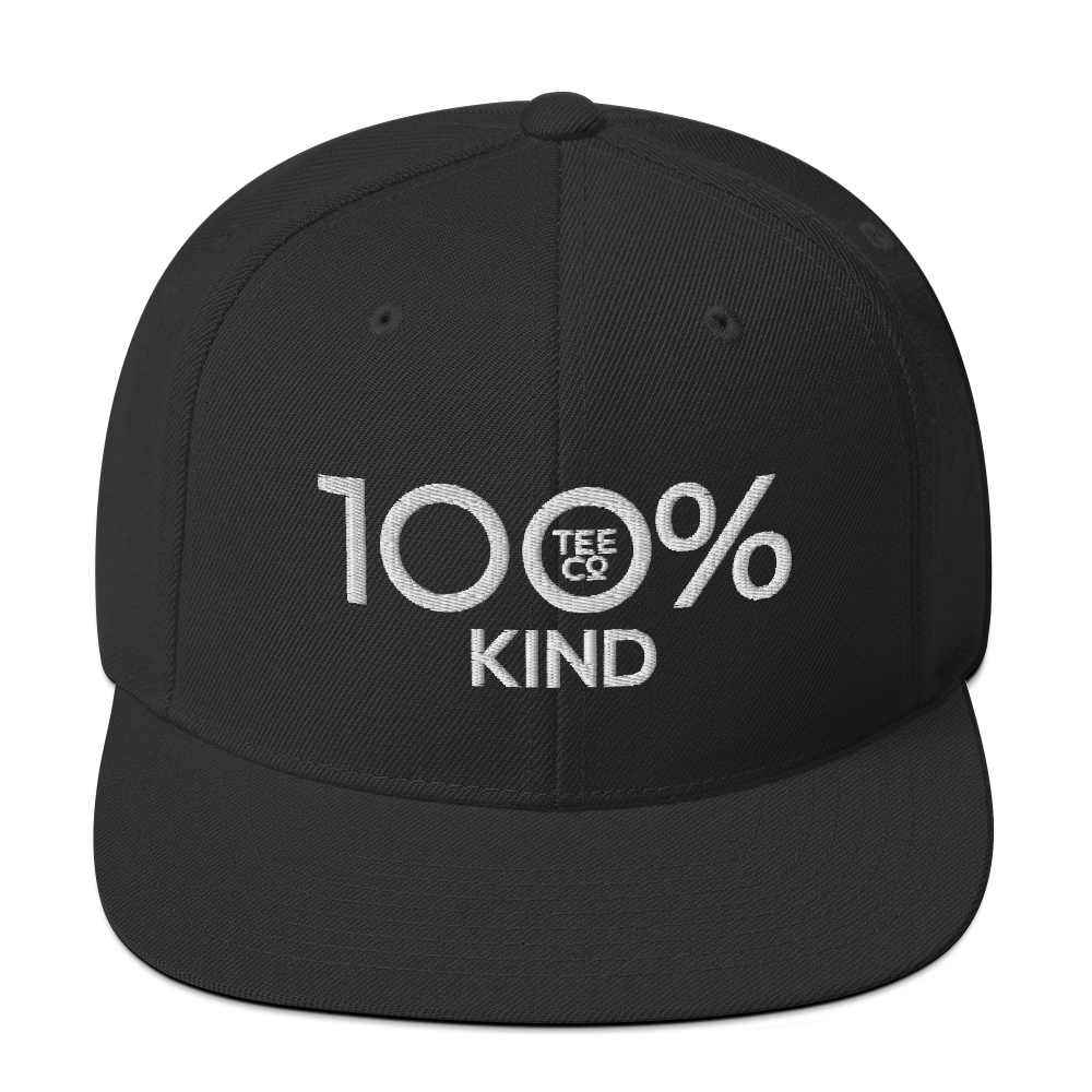100% KIND Snapback Baseball Hat - 100 Percent Tee Company