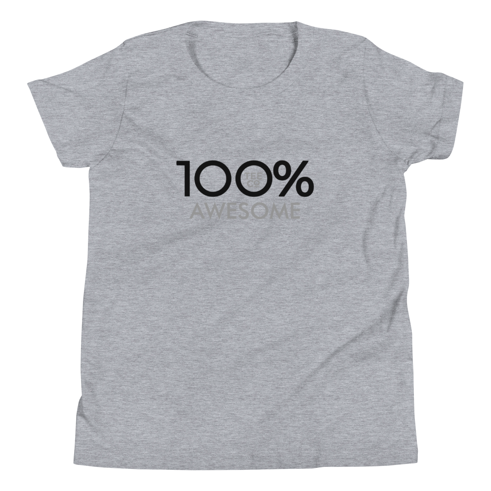 100% AWESOME Youth Short Sleeve Tee - 100 Percent Tee Company