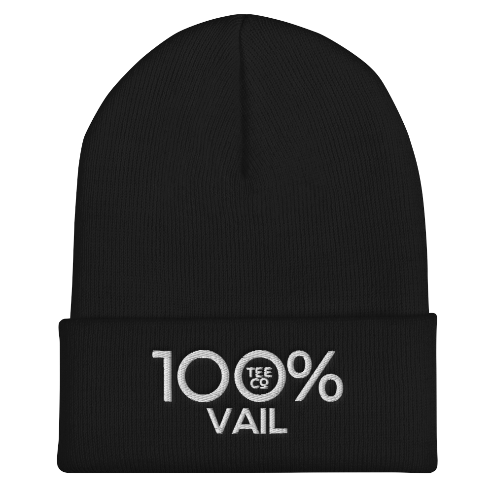 100% VAIL Cuffed Beanie - 100 Percent Tee Company