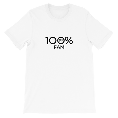 100% FAM Short-Sleeve Unisex Tee - 100 Percent Tee Company