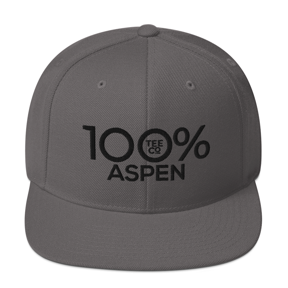 100% ASPEN Snapback Hat - 100 Percent Tee Company