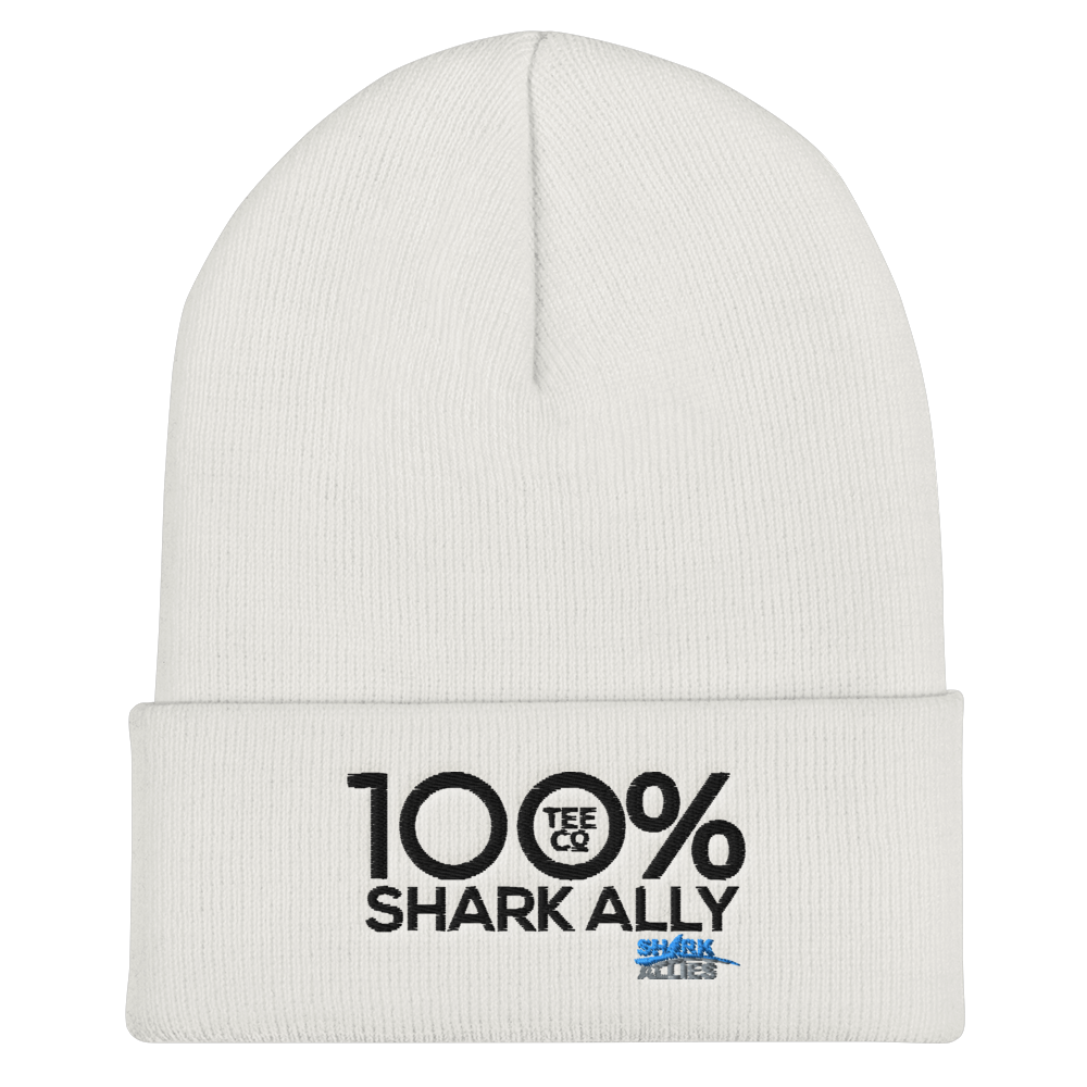 100% SHARK ALLY Cuffed Beanie to benefit Shark Allies - 100 Percent Tee Company