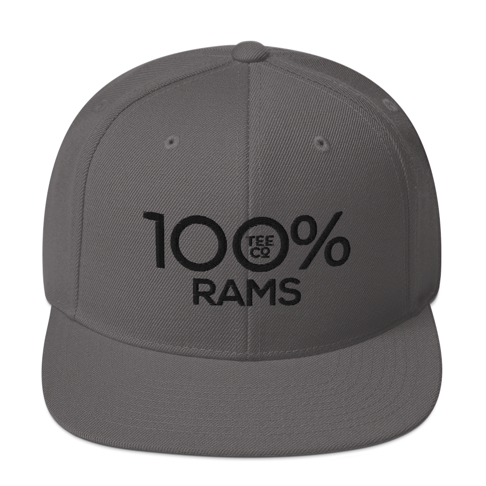 100% RAMS Snapback Hat - 100 Percent Tee Company
