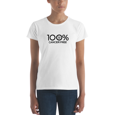 100% CANCER FREE Women's Short Sleeve Tee - 100 Percent Tee Company