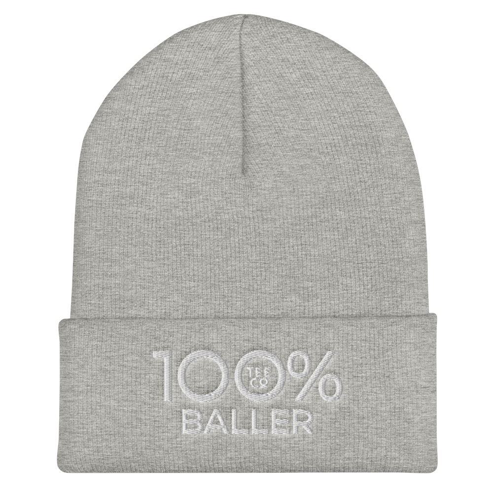 100% BALLER Cuffed Beanie - 100 Percent Tee Company