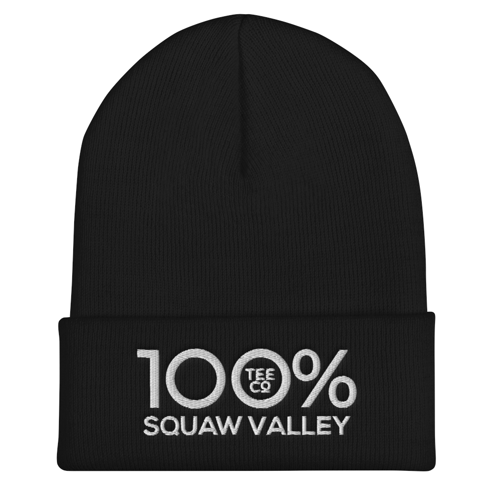 100% SQUAW VALLEY Cuffed Beanie - 100 Percent Tee Company