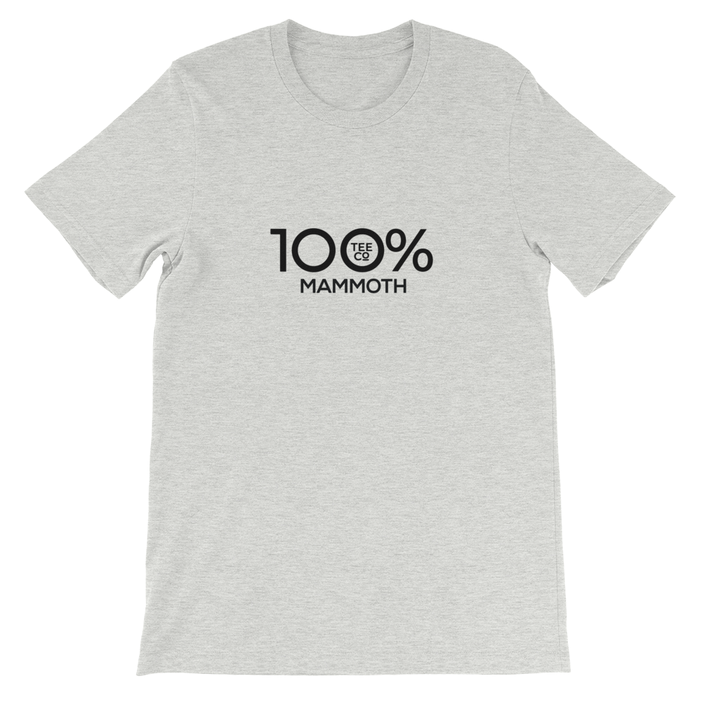 100% MAMMOTH Short-Sleeve Unisex Tee - 100 Percent Tee Company