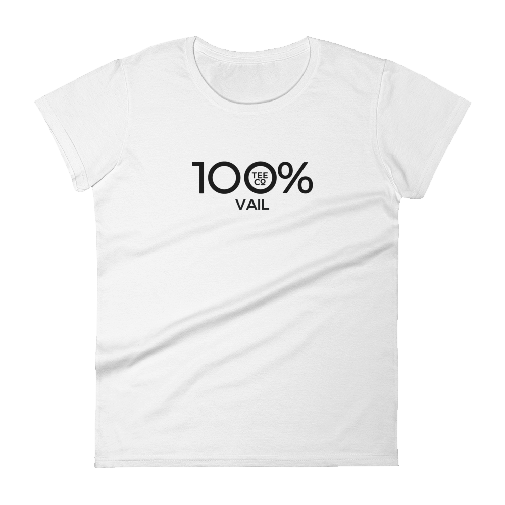100% VAIL Women's Short Sleeve Tee - 100 Percent Tee Company