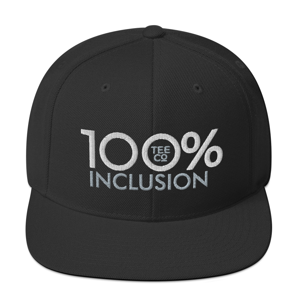 100% INCLUSION Snapback Baseball Hat - 100 Percent Tee Company