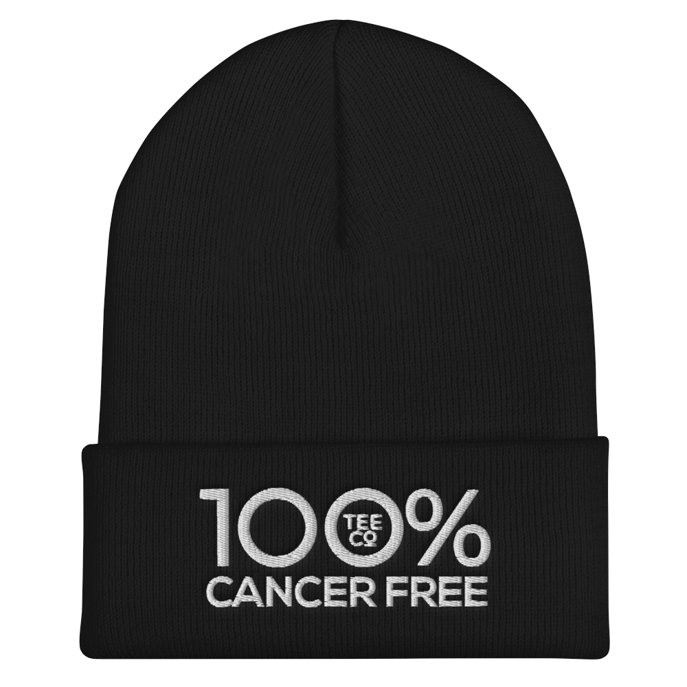 100% CANCER FREE Cuffed Beanie - 100 Percent Tee Company
