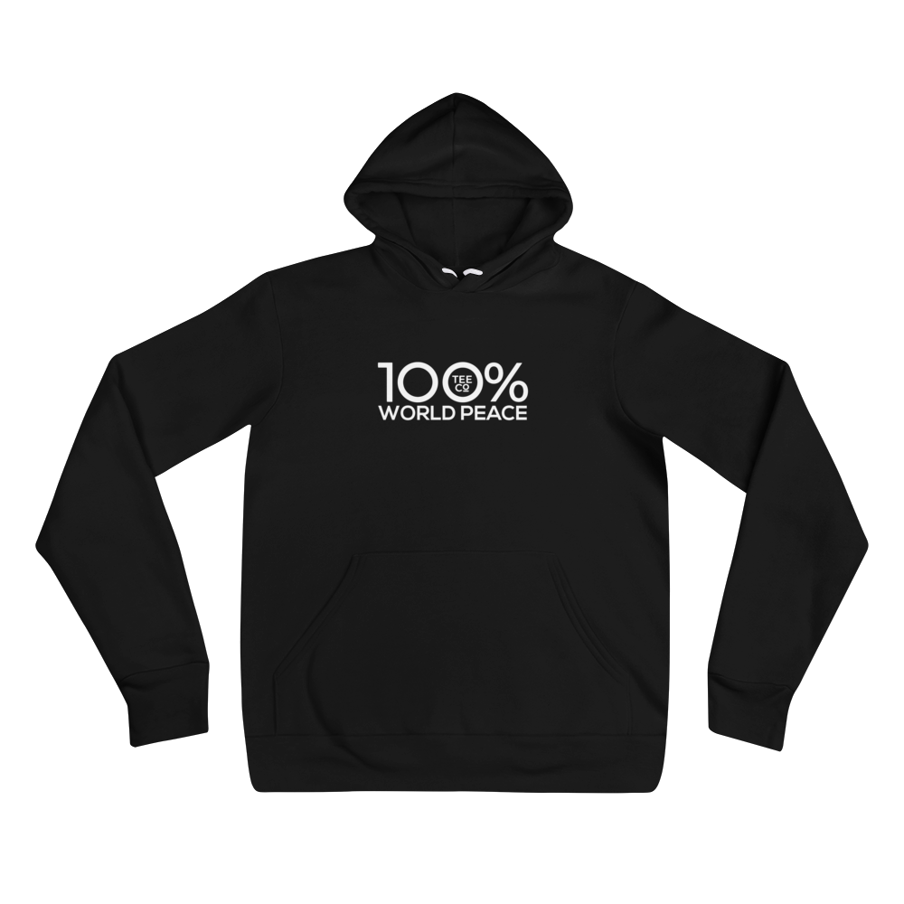 100% WORLD PEACE Unisex Hoodie - 100 Percent Tee Company