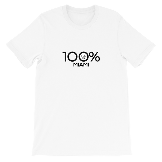 100% MIAMI Short-Sleeve Unisex Tee - 100 Percent Tee Company