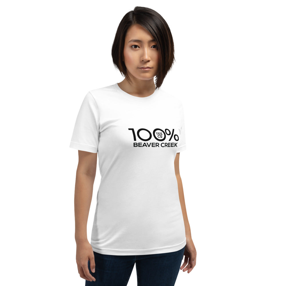 100% BEAVER CREEK Short-Sleeve Unisex Tee - 100 Percent Tee Company