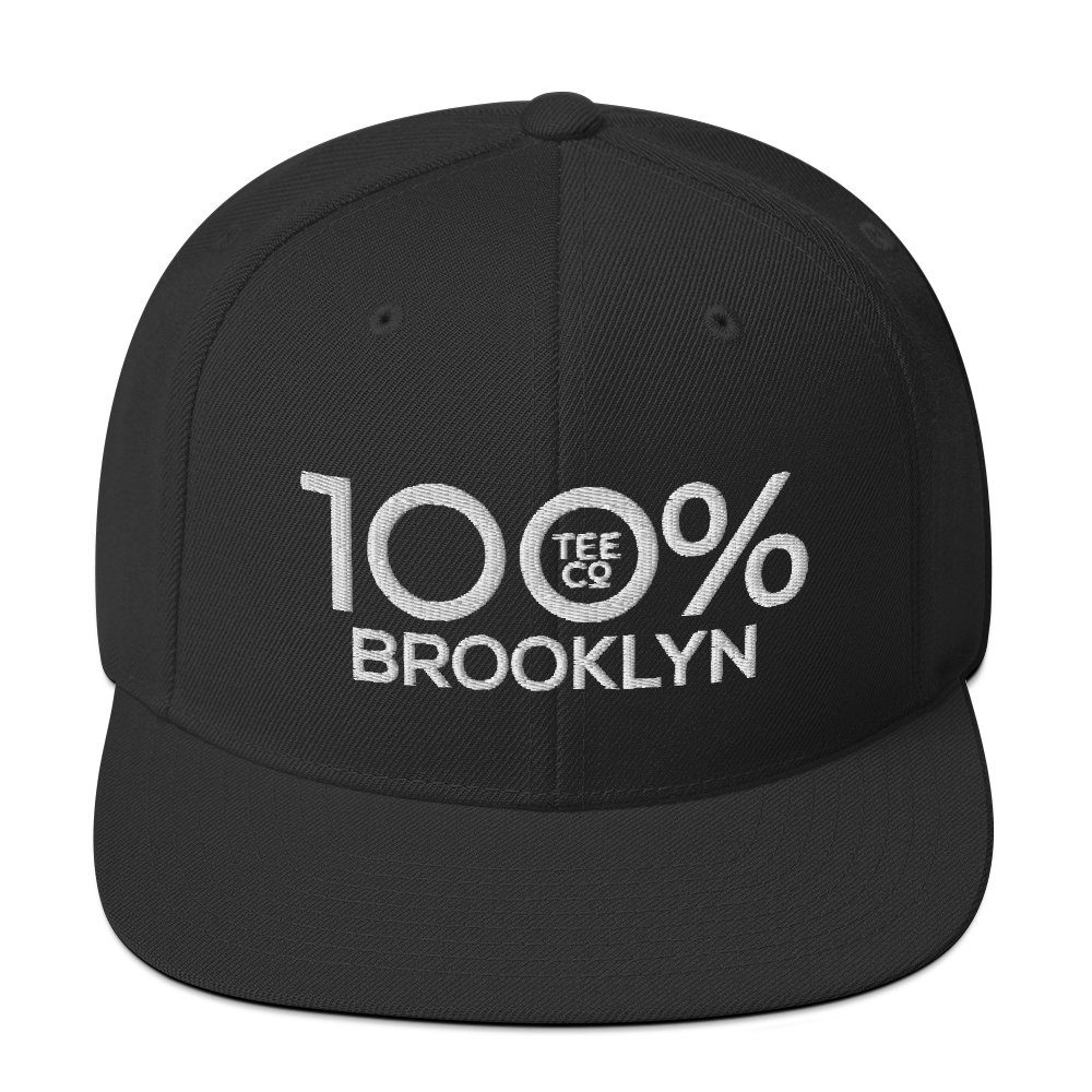 100% BROOKLYN Snapback Hat - 100 Percent Tee Company