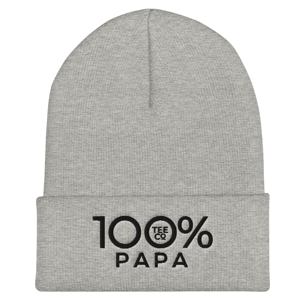 100% PAPA Cuffed Beanie - 100 Percent Tee Company