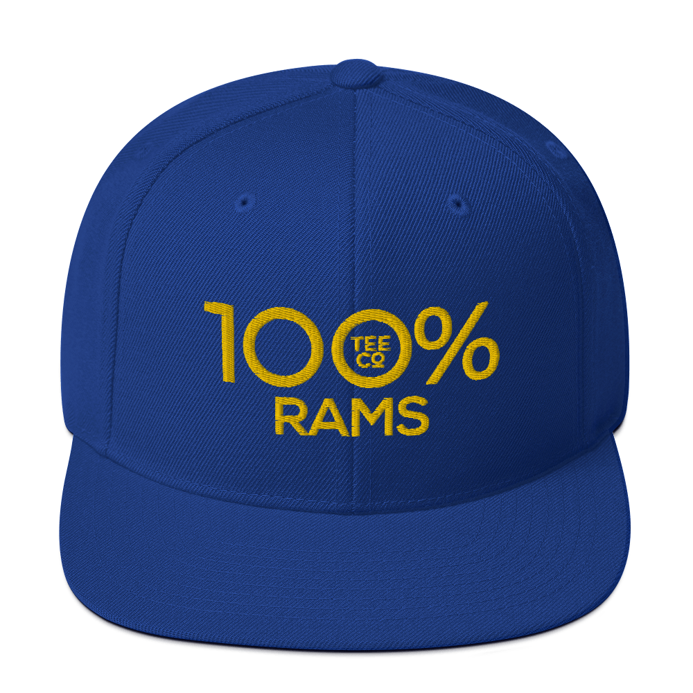 100% RAMS Snapback Hat - 100 Percent Tee Company