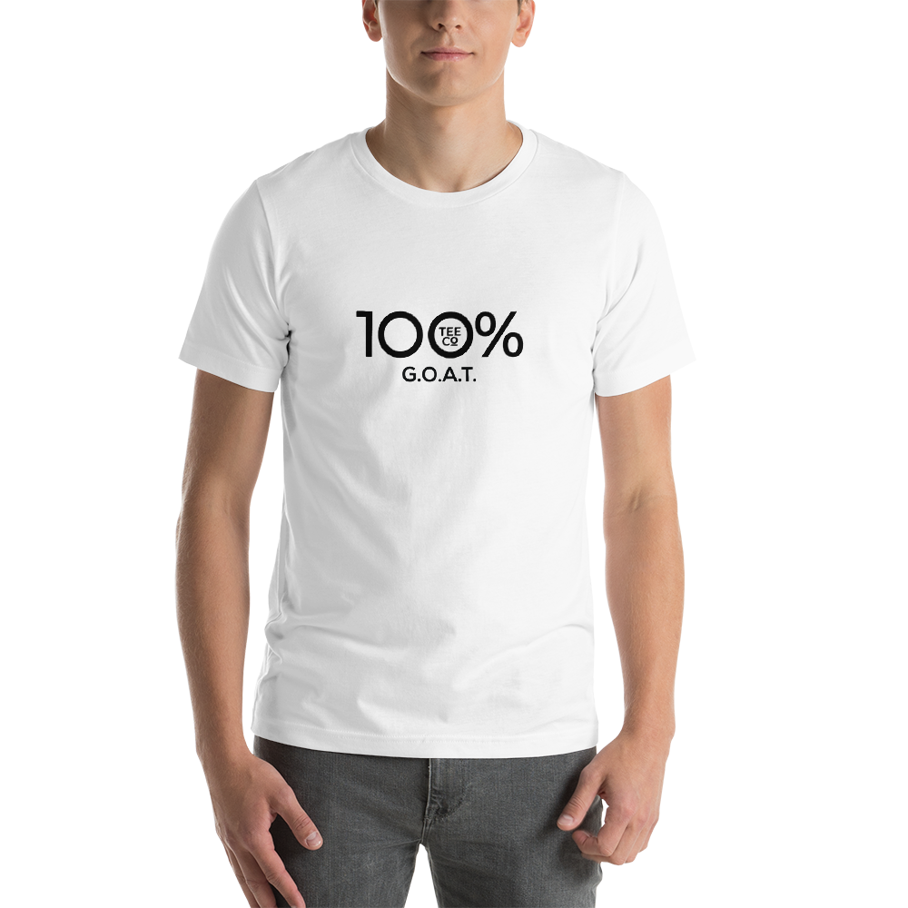 100% G.O.A.T. Short-Sleeve Unisex Tee - 100 Percent Tee Company