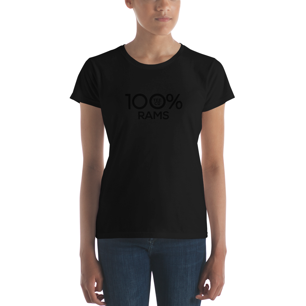 100% RAMS Women's Short Sleeve Tee - 100 Percent Tee Company