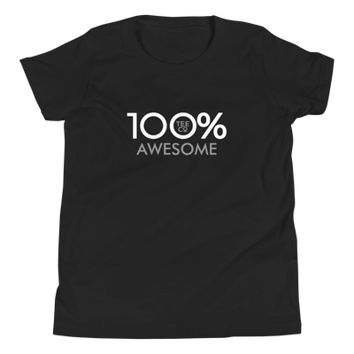 100% AWESOME Youth Short Sleeve Tee - 100 Percent Tee Company