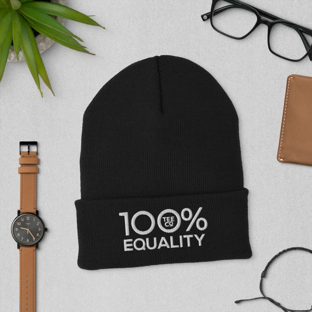 100% EQUALITY Cuffed Beanie - 100 Percent Tee Company