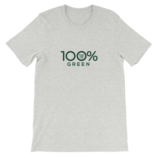100% GREEN Short-Sleeve Unisex Tee - 100 Percent Tee Company