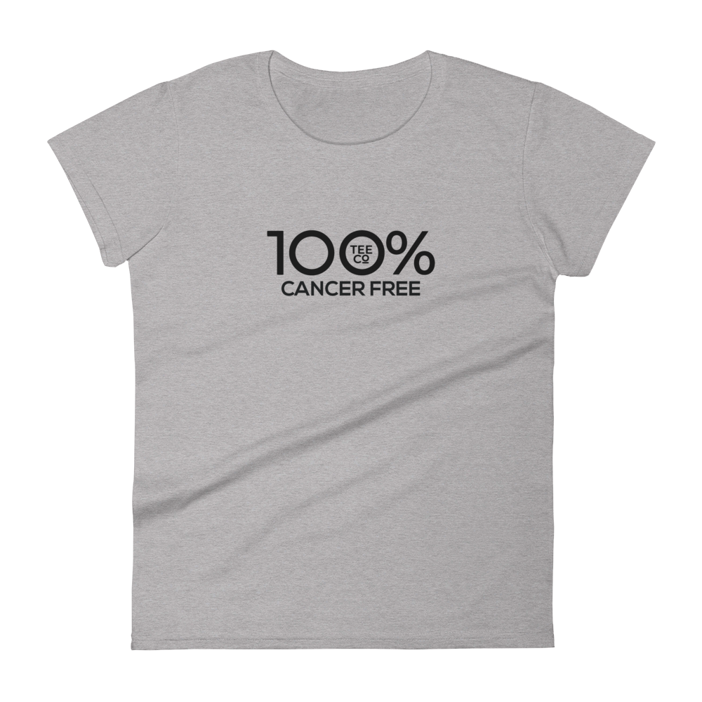 100% CANCER FREE Women's Short Sleeve Tee - 100 Percent Tee Company