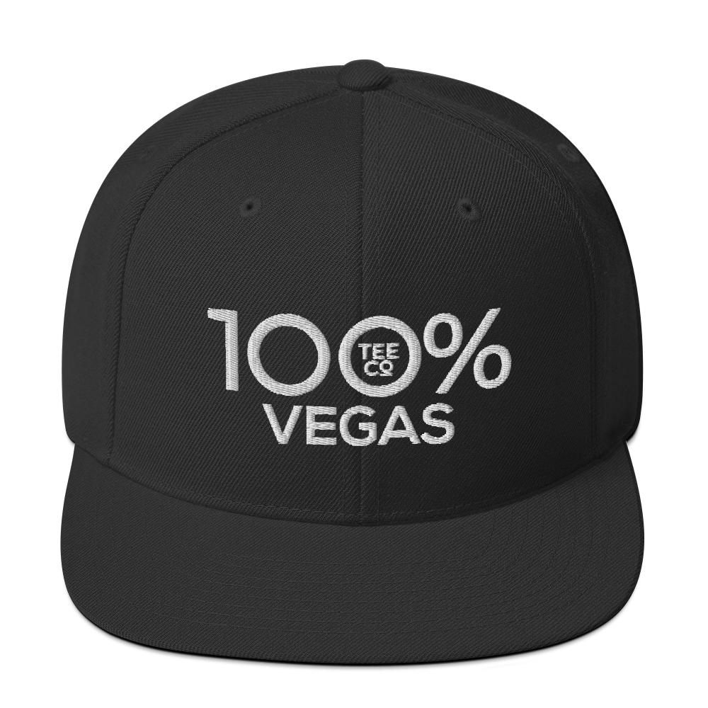 100% VEGAS Snapback Baseball Hat - 100 Percent Tee Company