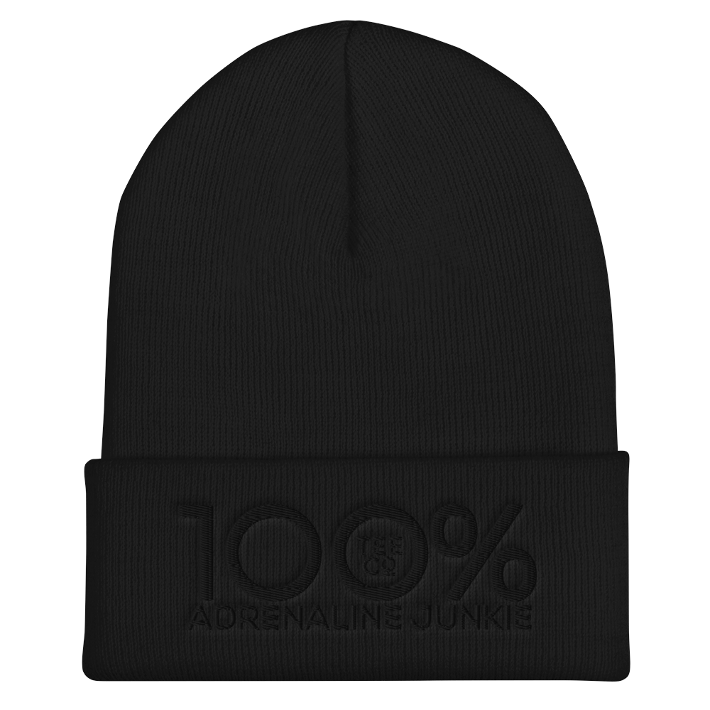 100% ADRENALINE JUNKIE Cuffed Beanie - 100 Percent Tee Company