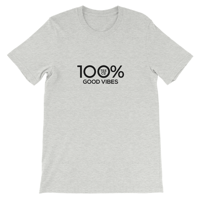 100% GOOD VIBES Short-Sleeve Unisex Tee - 100 Percent Tee Company