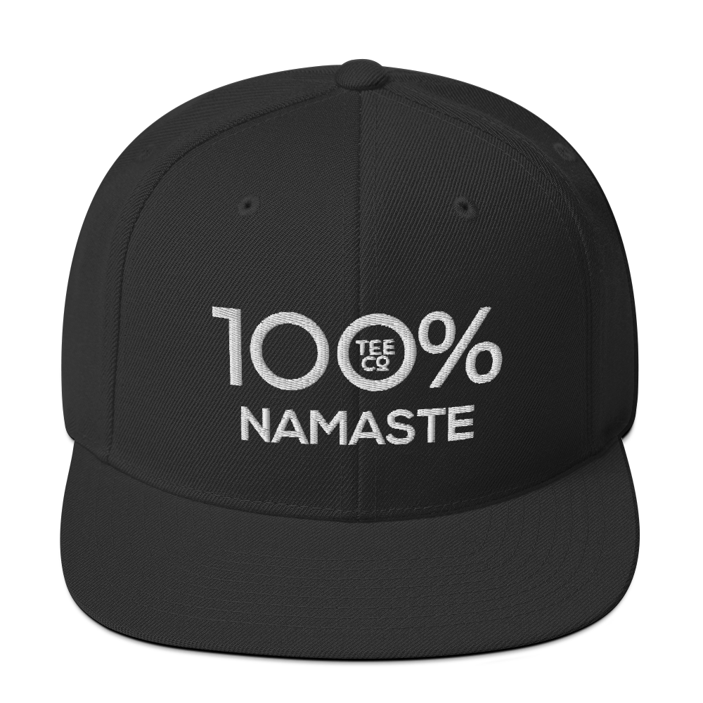 100% NAMASTE Snapback Hat - 100 Percent Tee Company