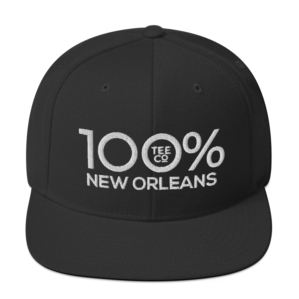 100% NEW ORLEANS Snapback Hat - 100 Percent Tee Company