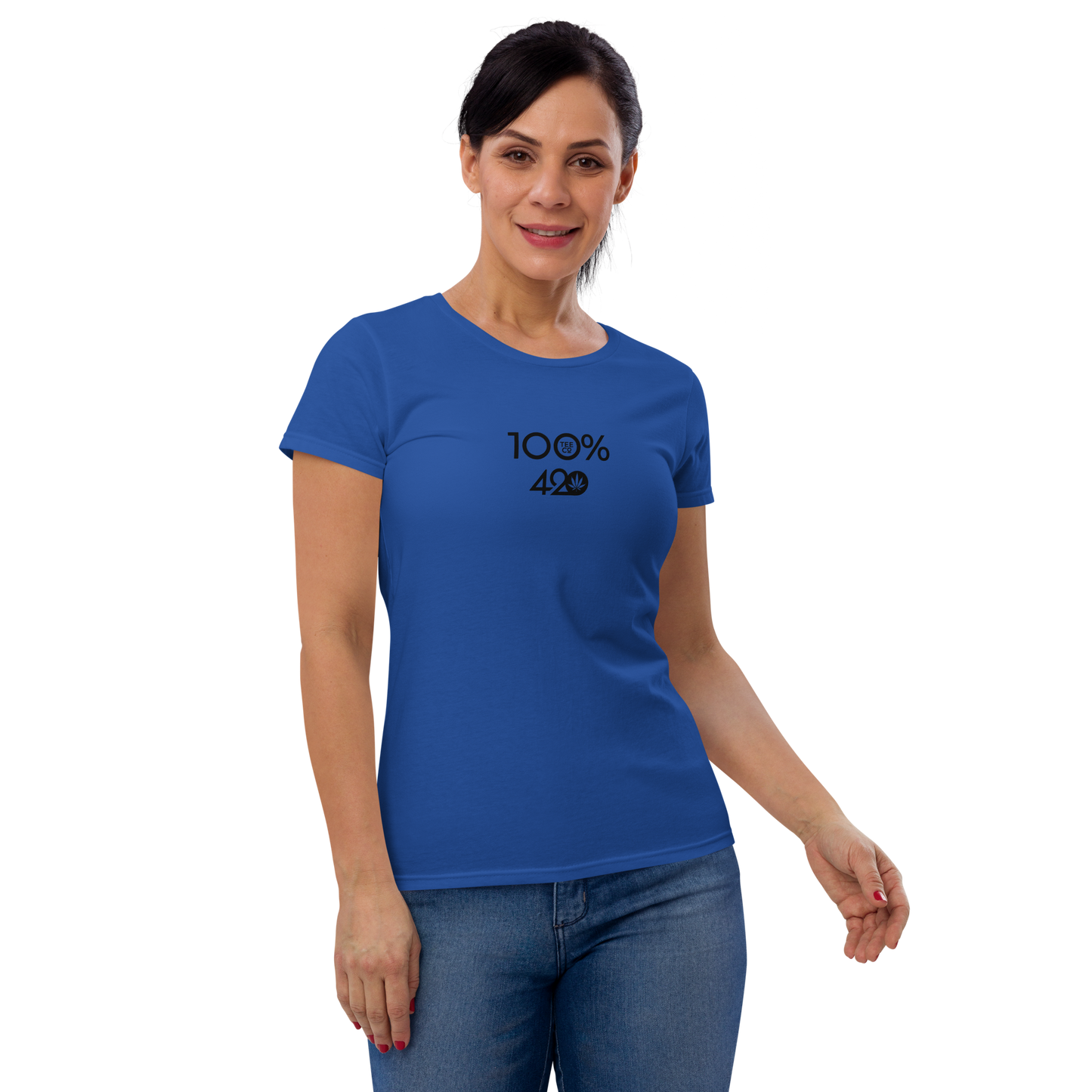 100% 420 Women's Short Sleeve Tee - 100 Percent Tee Company
