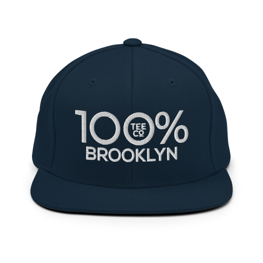 100% BROOKLYN Snapback Baseball Hat - 100 Percent Tee Company